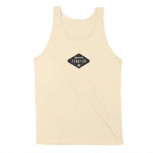 Natural-color tank front with Dynamite Starfish chest logo, without neck tag