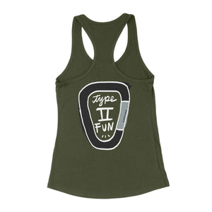 Type 2 Fun Carabiner — Women’s Racerback Tank Top