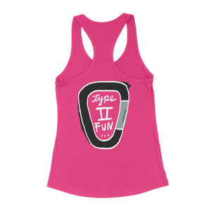 Type 2 Fun Carabiner — Women’s Racerback Tank Top