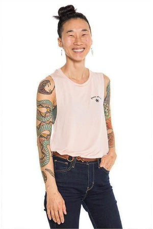 rock climbing t-shirts gifts - Women's Tank Tops-High Maintenance — Women's Rock Climbing Muscle Tank - Dynamite Starfish - gift for climber