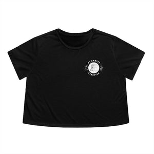 rock climbing t-shirts gifts - Womens Crop T-Shirts-Resilience Resistance Regeneration — Women's Flowy Cropped Tee - Dynamite Starfish - gift for climber