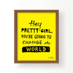 rock climbing t-shirts gifts - Art prints-Hey Pretty Girl — 8x10" Art Print - Dynamite Starfish - gift for climber