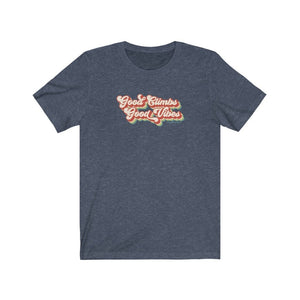 rock climbing t-shirts gifts - Unisex T-Shirts-Good Climbs Good Vibes — Unisex Rock Climbing T-Shirt - Dynamite Starfish - gift for climber
