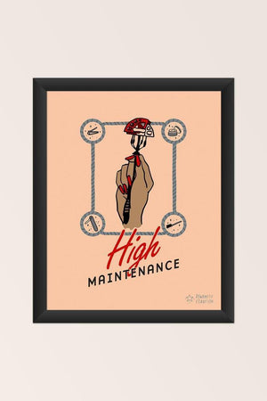 rock climbing t-shirts gifts - Art prints-High Maintenance — 8x10" Art Print - Dynamite Starfish - gift for climber