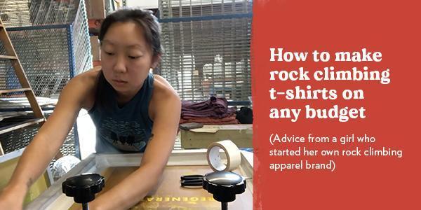 How to make rock climbing t-shirts on any budget - Dynamite Starfish