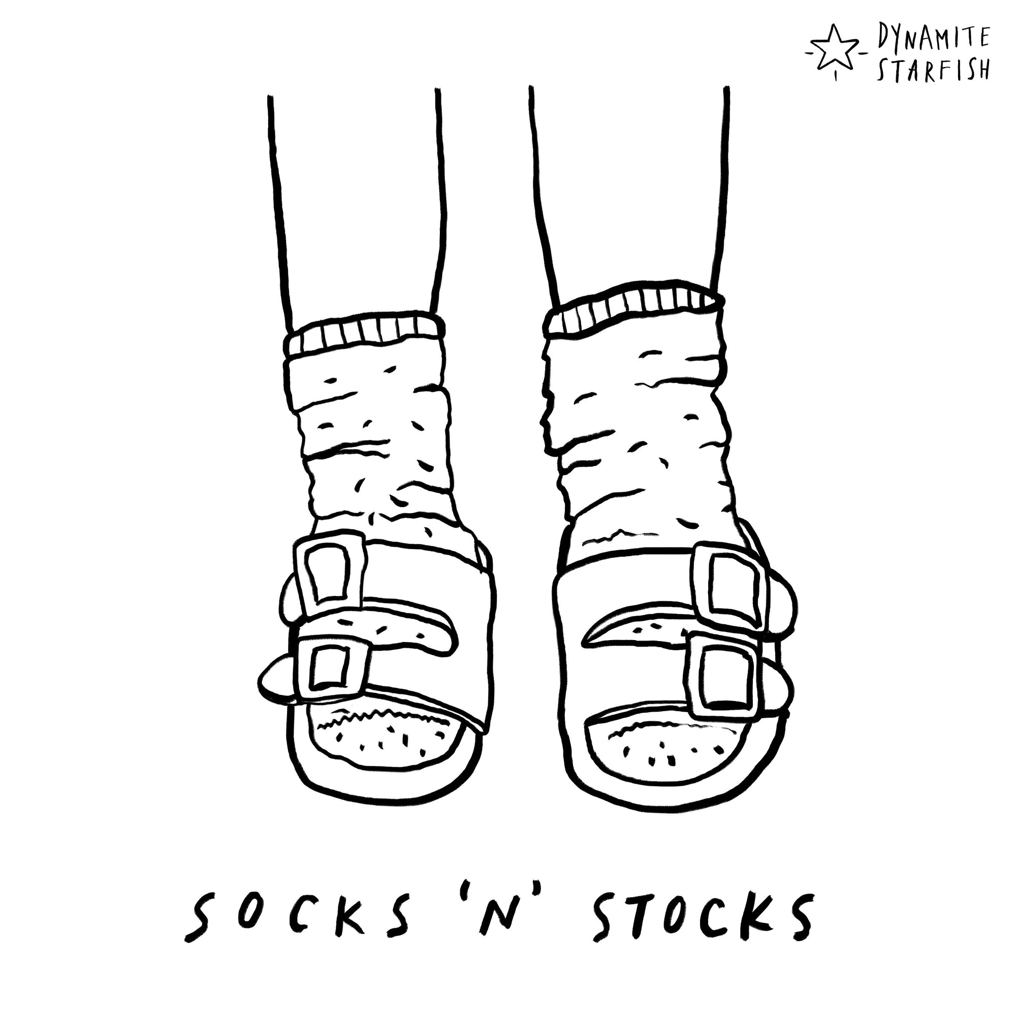 100 Drawings about Climbing — Socks 'n' Stocks | Dynamite Starfish