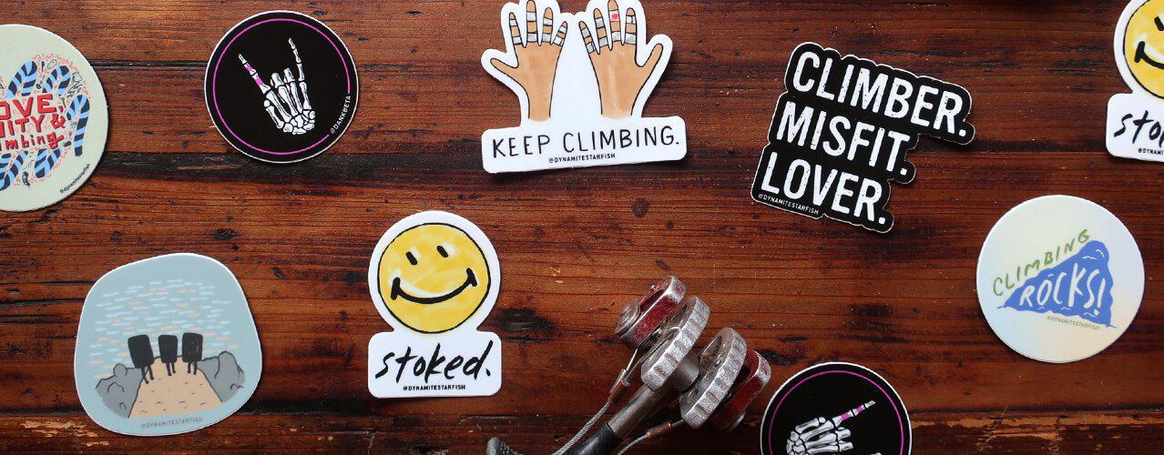 Rock Climbing & Bouldering Stickers