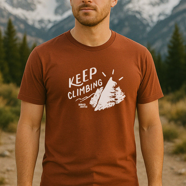 Keep Climbing Mountains — Unisex T-Shirt Dynamite Starfish