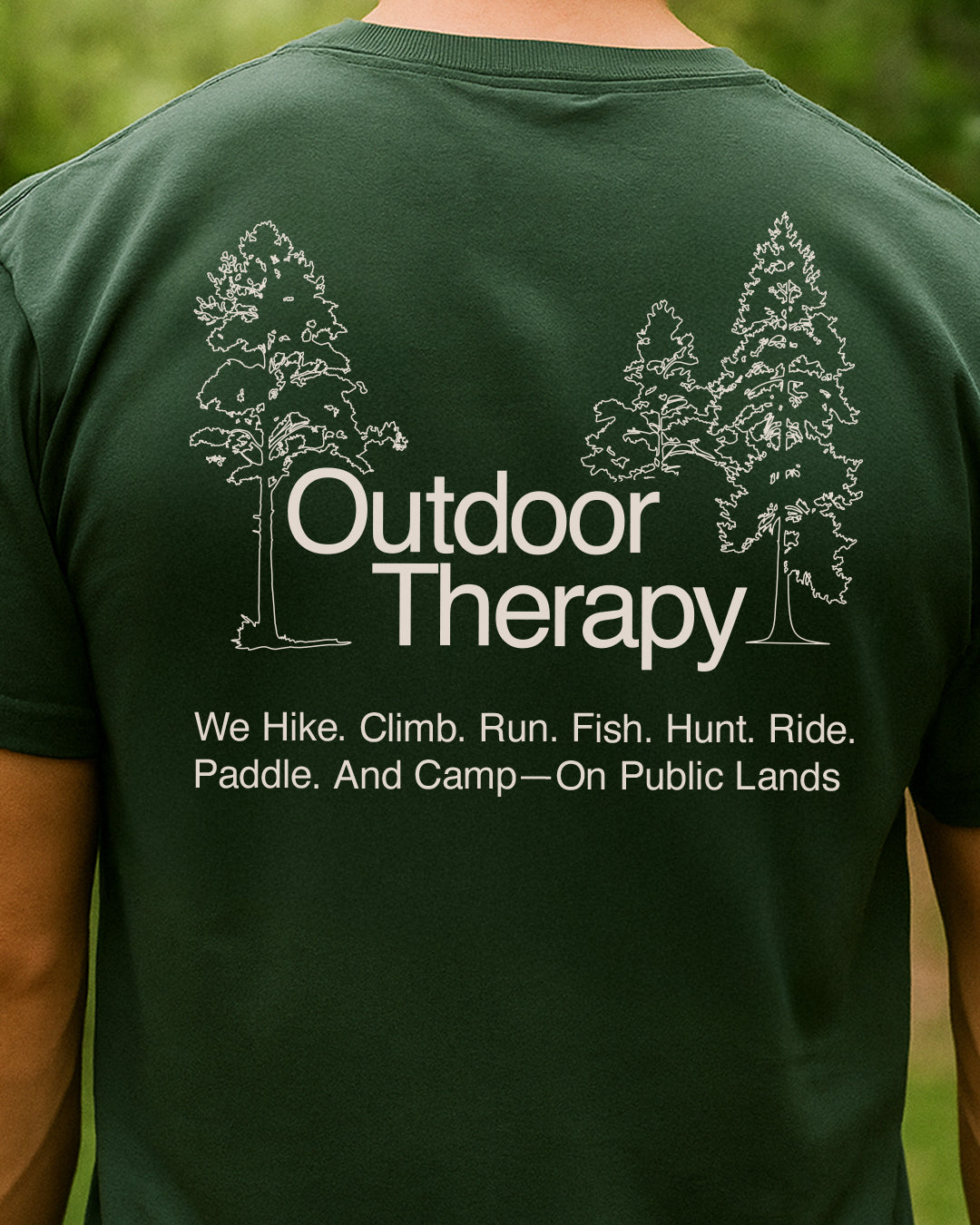 Outdoor Therapy on Public Lands — Unisex T-Shirt
