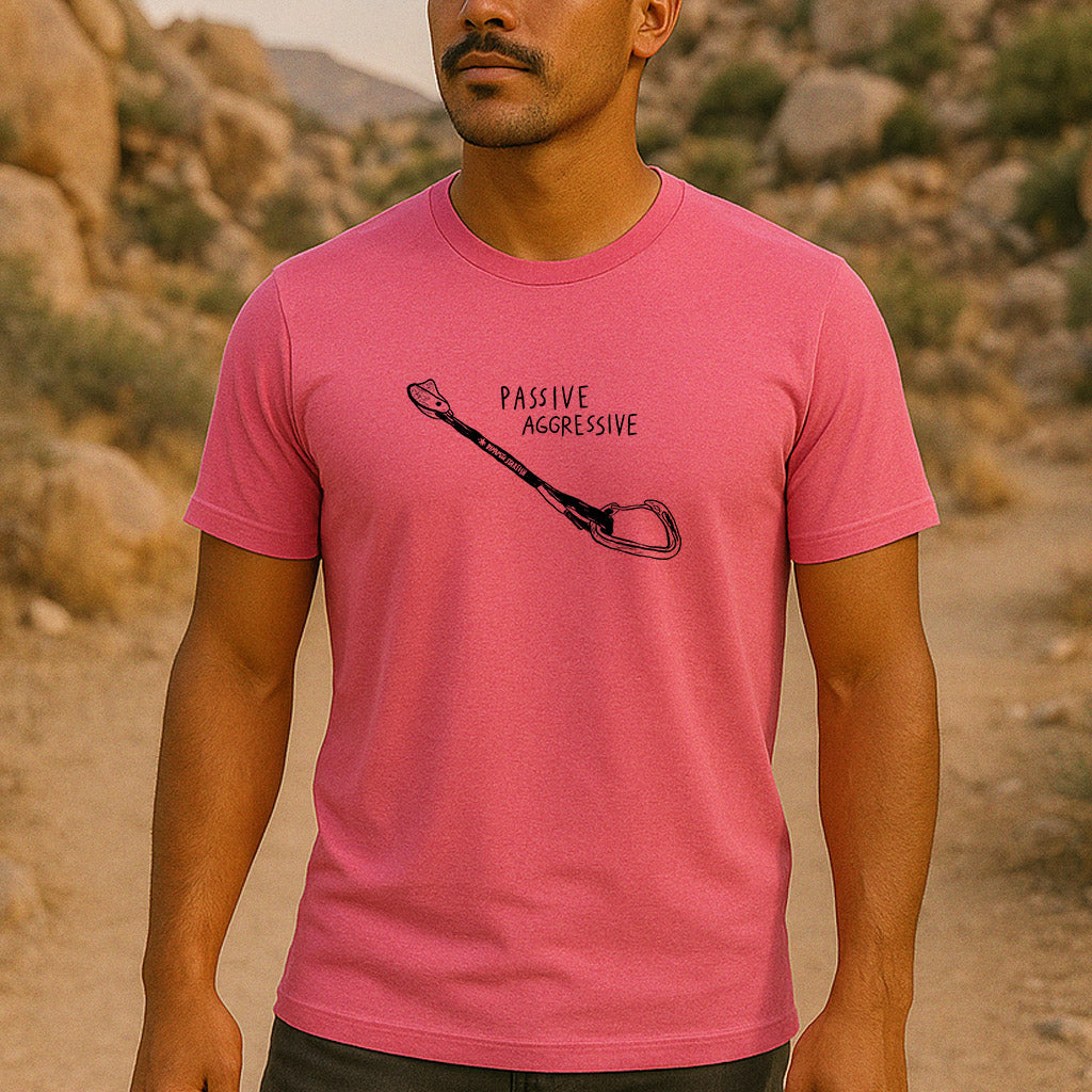 Passive Aggressive Tricam — Unisex Rock Climbing T-Shirt