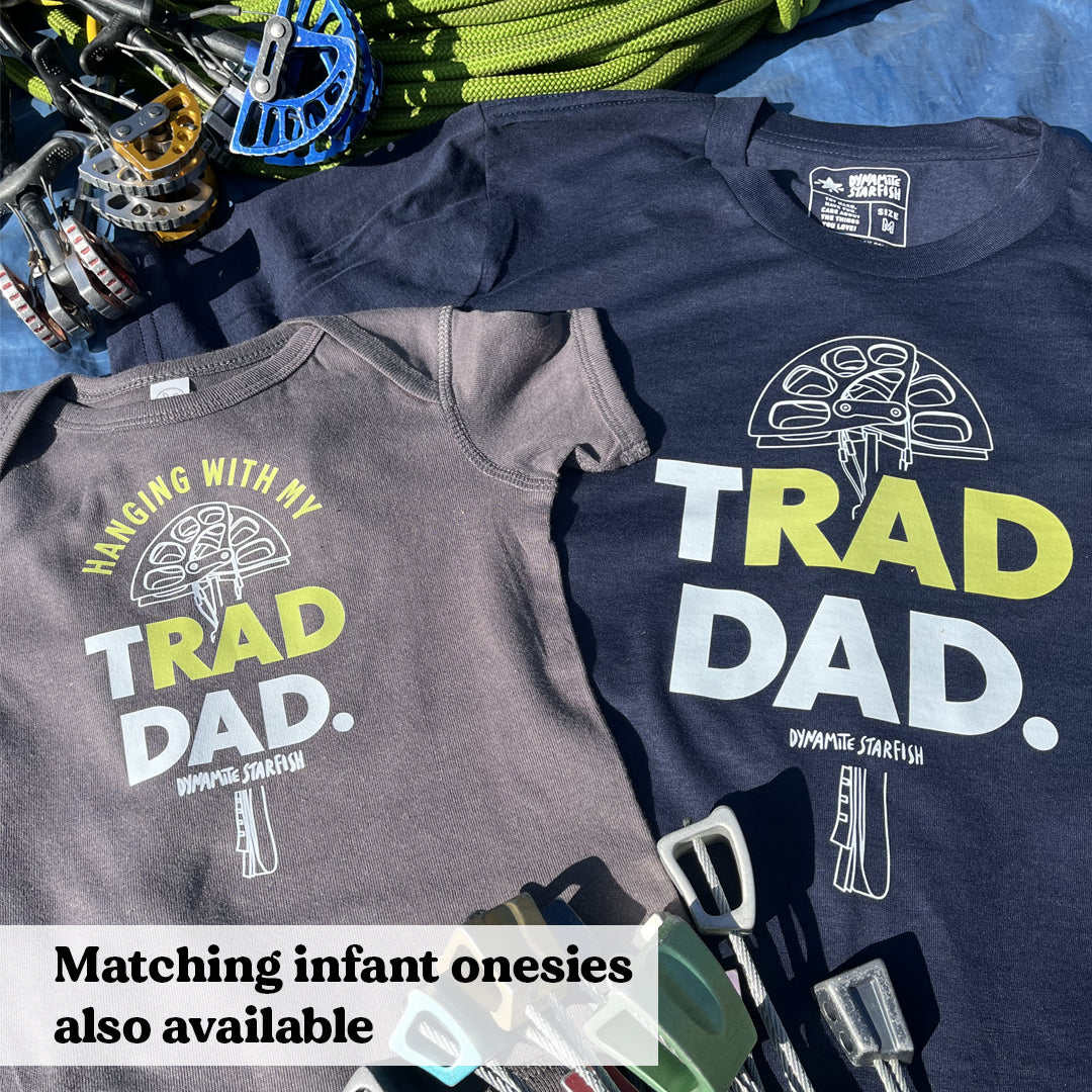 Rad Trad Dad — Men's Unisex Rock Climbing T-Shirt