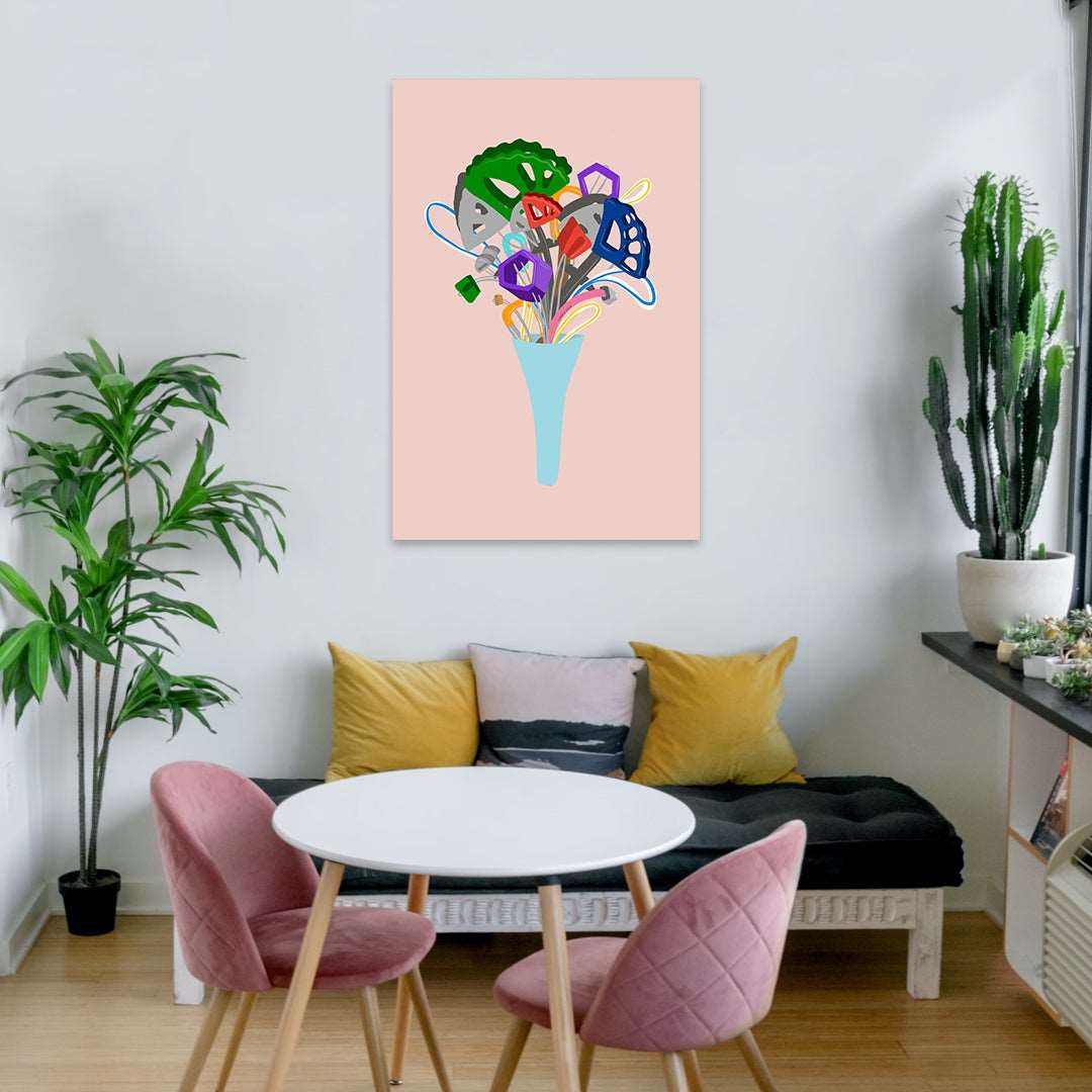 rock climbing t-shirts gifts - Poster-Trad Climbing Gear Bouquet — Rock Climbing Art Poster - Dynamite Starfish - gift for climber