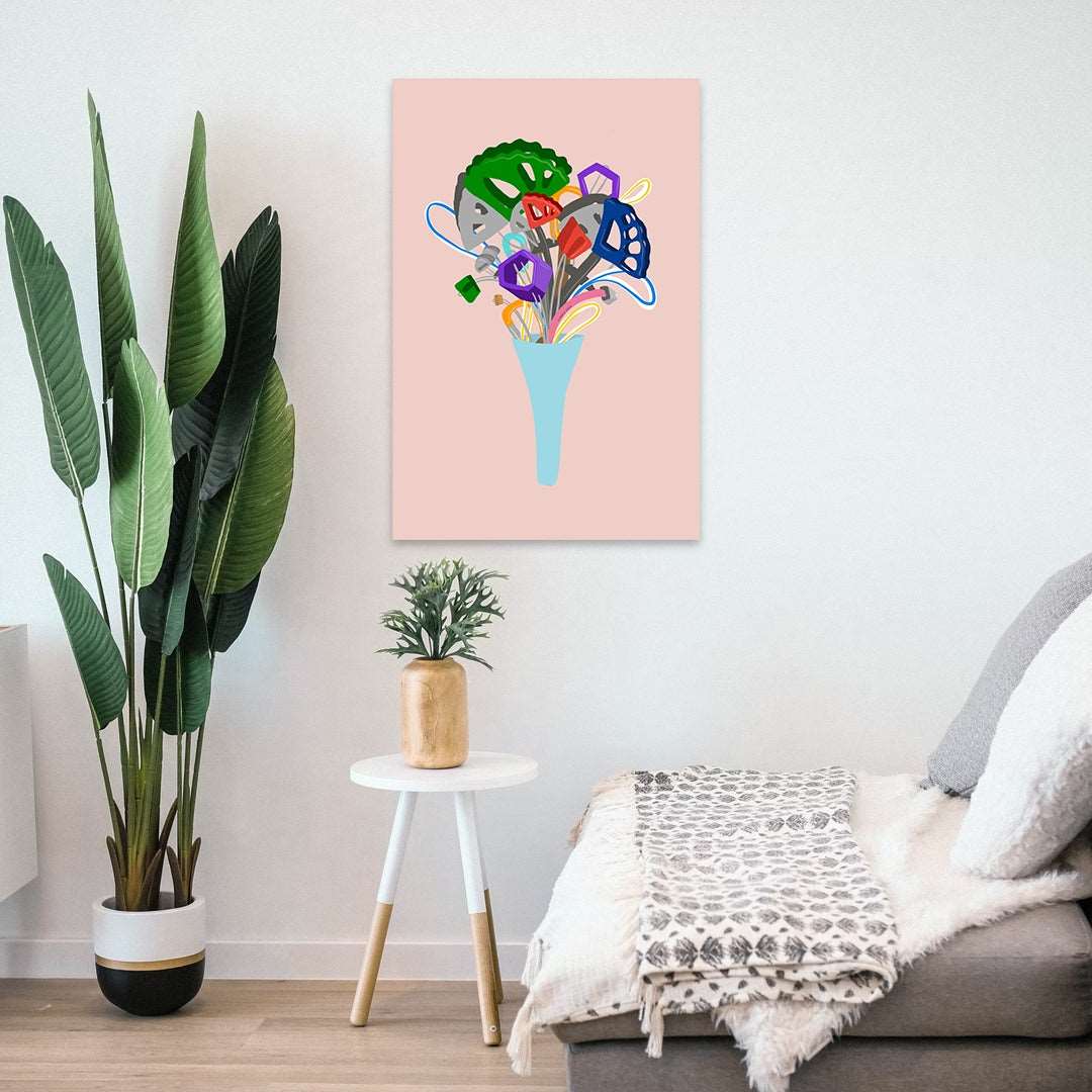 rock climbing t-shirts gifts - Poster-Trad Climbing Gear Bouquet — Rock Climbing Art Poster - Dynamite Starfish - gift for climber