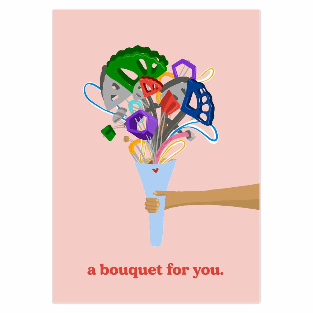 rock climbing t-shirts gifts - Greeting Cards-Trad Gear Bouquet - Rock Climbing greeting card - Dynamite Starfish - gift for climber