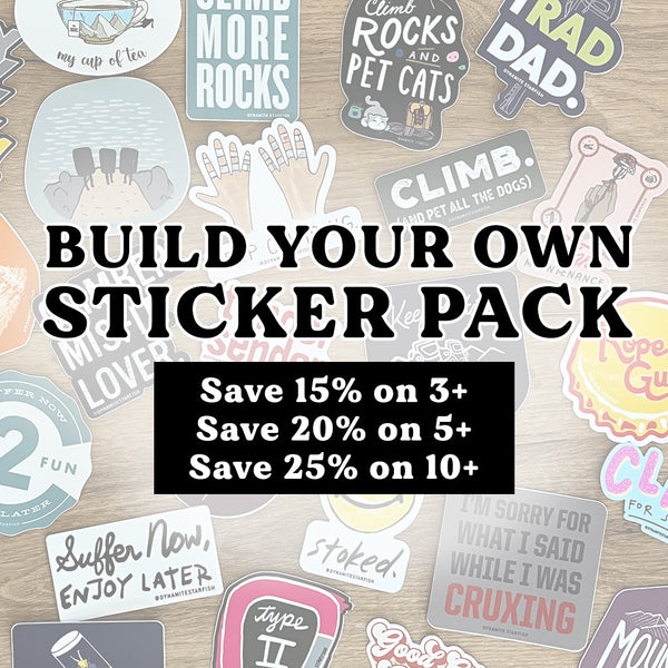 Climb Rocks Sticker Rock Climbing & Bouldering Stickers | Shop super cute designs ...