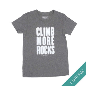 Climb More Rocks — Youth Kids' Rock Climbing T-Shirt