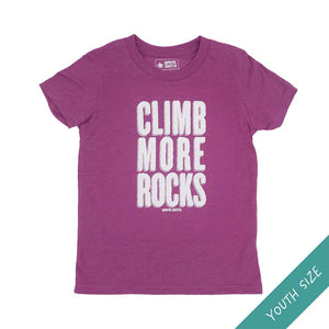Climb More Rocks — Youth Kids' Rock Climbing T-Shirt