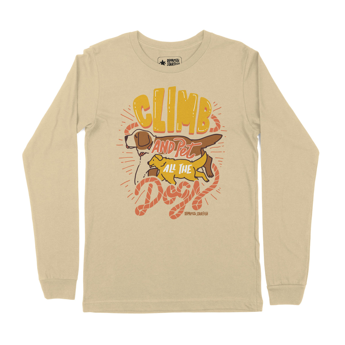 Climb and Pet Dogs — Unisex Jersey Long Sleeve Tee