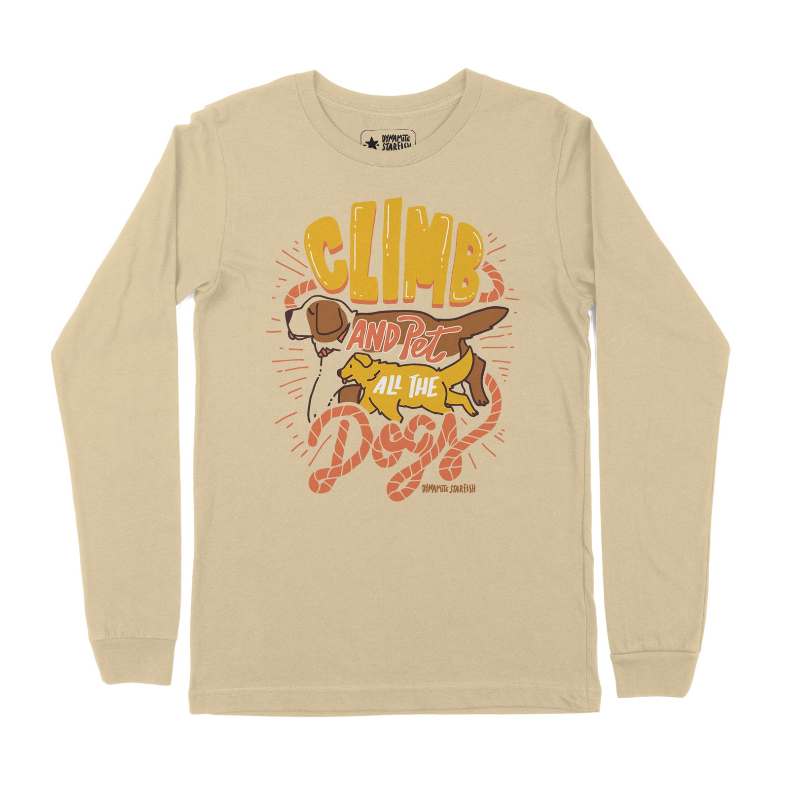 Climb and Pet Dogs — Unisex Jersey Long Sleeve Tee