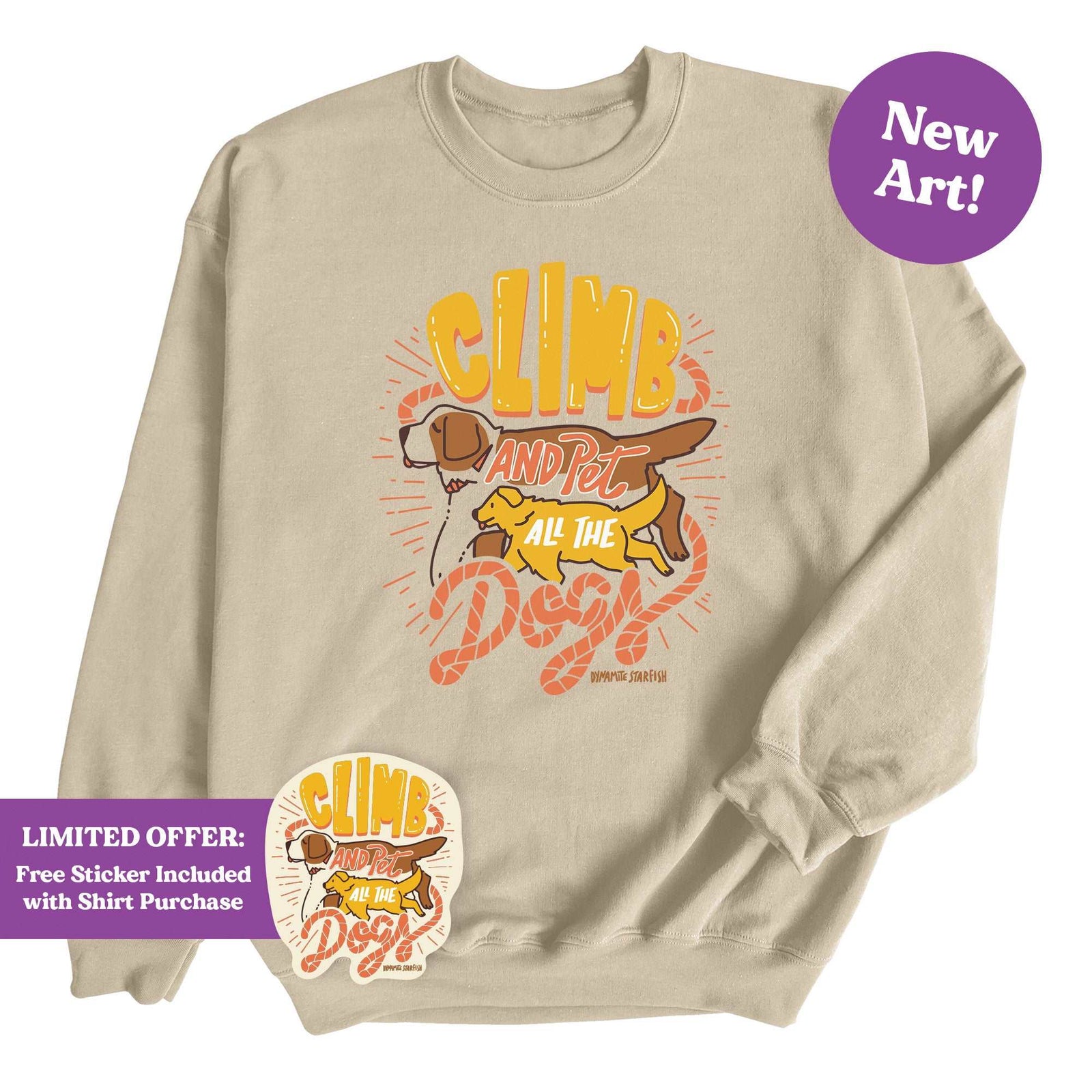 Climb And Pet All The Dogs — Unisex Crewneck Sweatshirt