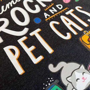 Climb Rocks and Pet Cats — Youth Kids' Rock Climbing T-Shirt