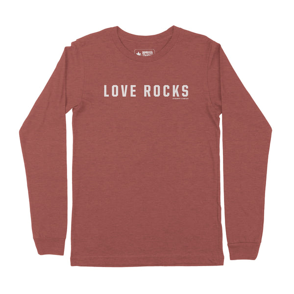 Love Rocks — Unisex Rock Climbing Long Sleeve T-Shirt - Dynamite