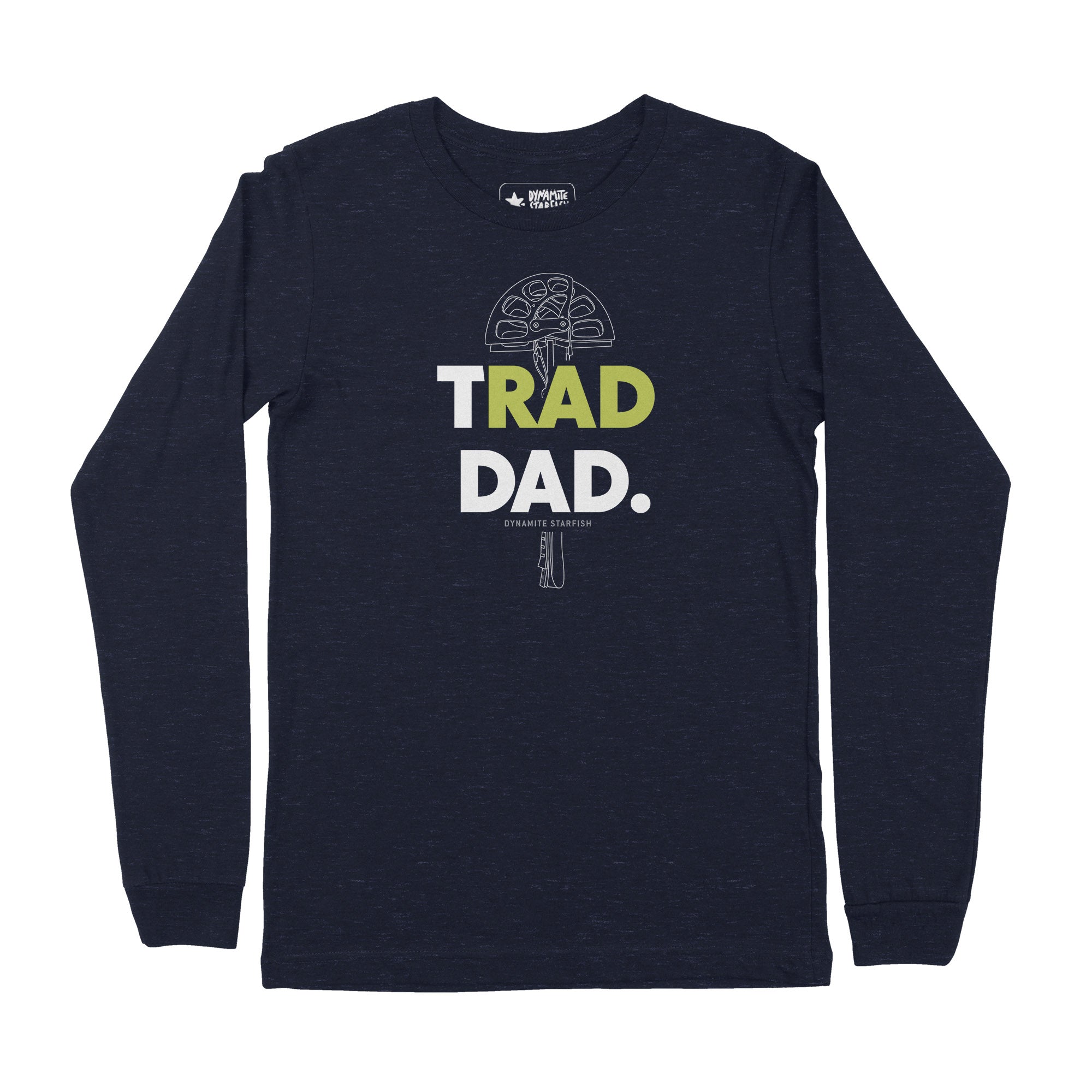 Rad Trad Dad | Long Sleeve Shirt | Gift for Rock Climber Dads
