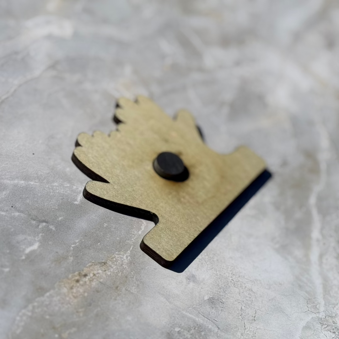 Taped Hands Keep Climbing — Wood Laser Engraved Magnet