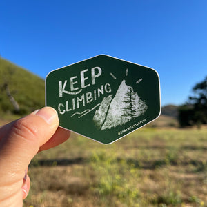 Keep Climbing Mountains — 3" Sticker