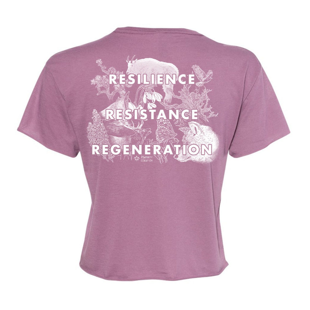 Resilience Resistance Regeneration — Women's Crop Tee