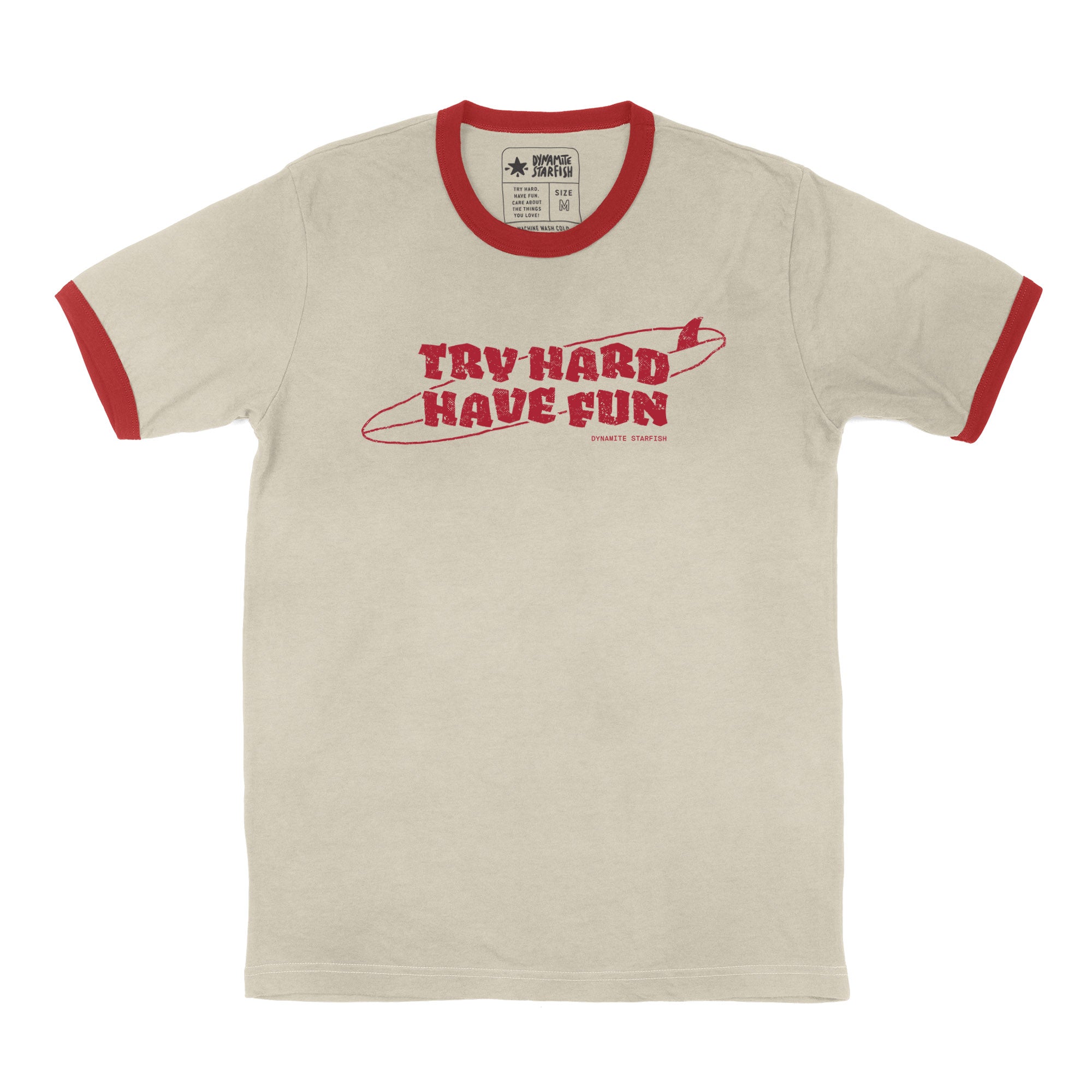 Try Hard Have Fun Surfboard — Unisex T-Shirt