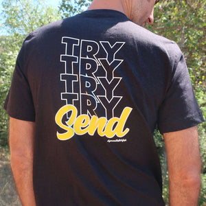 Try and Send — Men's/Unisex Rock Climbing T-Shirt