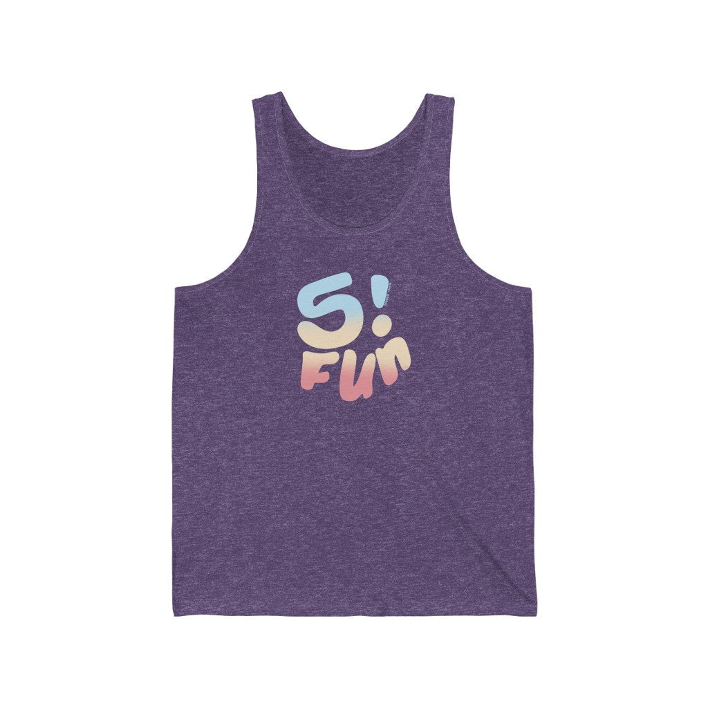 rock climbing t-shirts gifts - Unisex Tank Tops-5 Fun! — Unisex Rock Climbing Tank Top - Dynamite Starfish - gift for climber