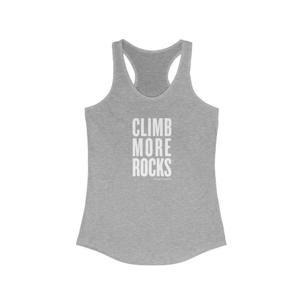 rock climbing t-shirts gifts - Women's Tank Tops-Climb More Rocks — Women's Racerback Tank - Dynamite Starfish - gift for climber