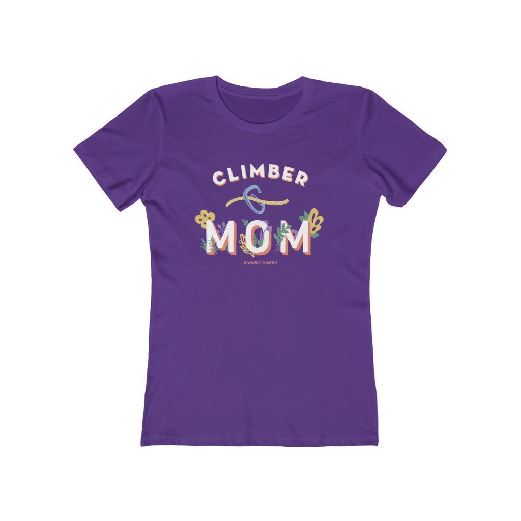 rock climbing t-shirts gifts - Women's T-Shirts-Climber Mom — Women's Climbing T-Shirt - Dynamite Starfish - gift for climber