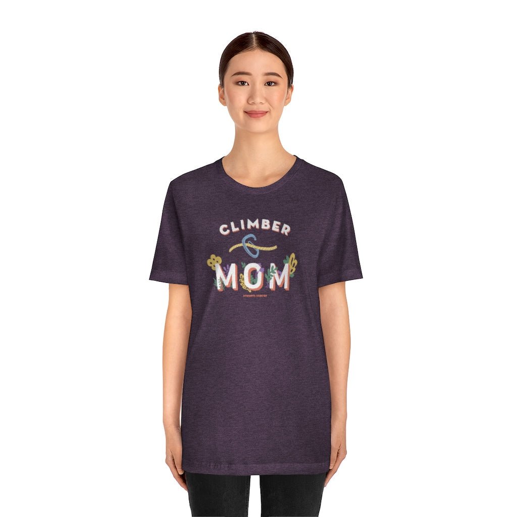 rock climbing t-shirts gifts - Women's T-Shirts-Climber Mom — Women's/Unisex Rock Climbing T-Shirt - Dynamite Starfish - gift for climber
