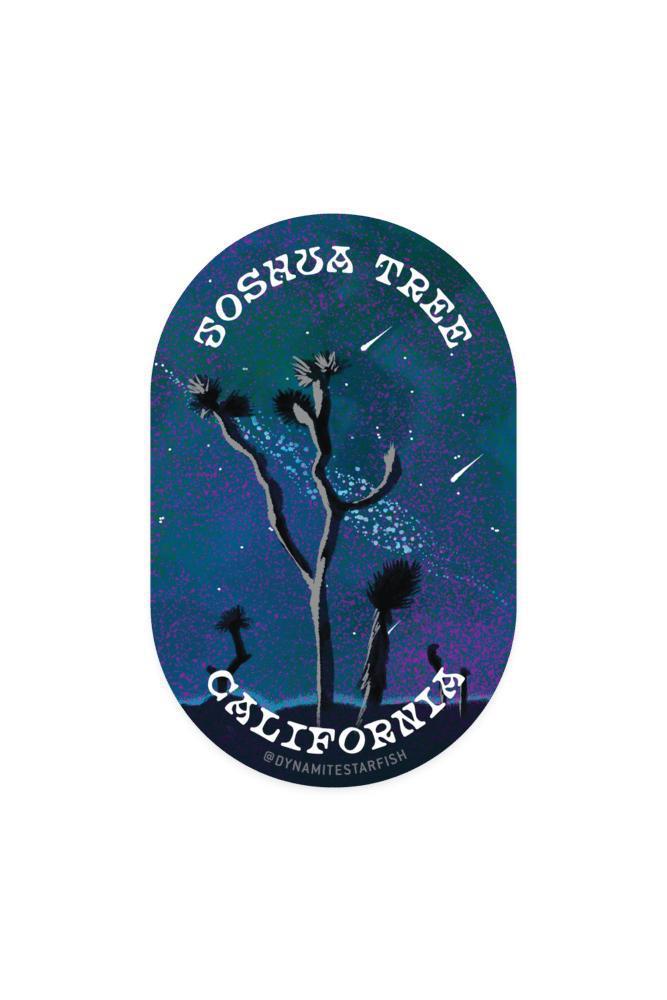 rock climbing t-shirts gifts - Stickers-Joshua Tree Night Sky — 2"x3" Sticker - Dynamite Starfish - gift for climber