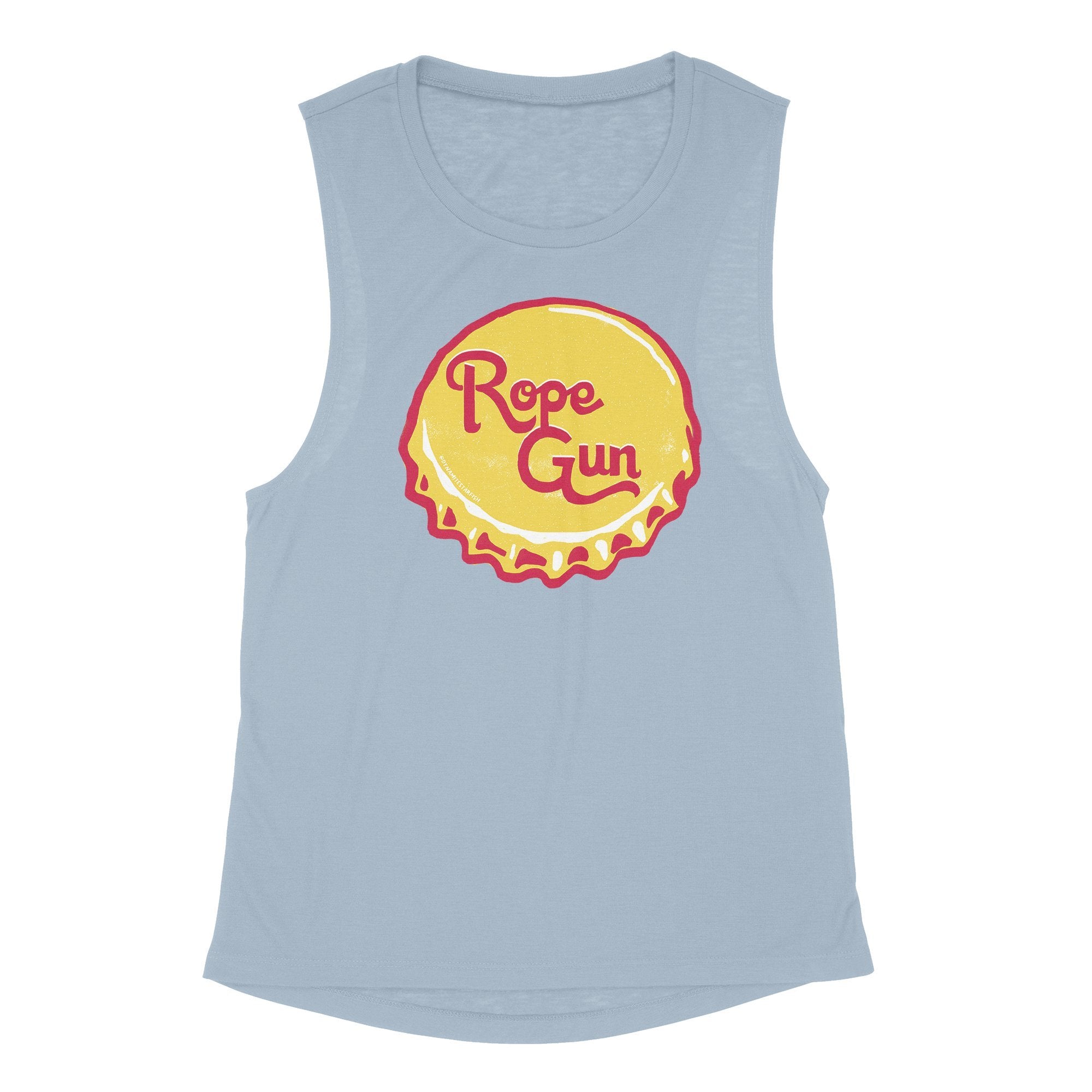 rock climbing t-shirts gifts - Women's Tank Tops-Rope Gun — Women's Muscle Tank - Dynamite Starfish - gift for climber