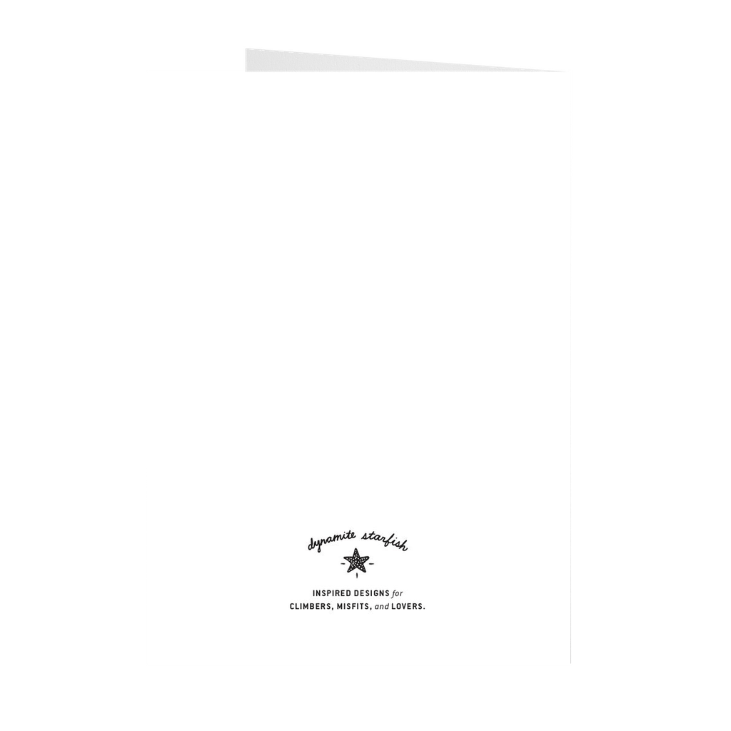 rock climbing t-shirts gifts - Greeting Cards-Trad Gear Bouquet - Rock Climbing greeting card - Dynamite Starfish - gift for climber