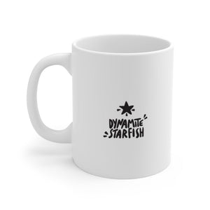 rock climbing t-shirts gifts - Mugs-Try and Send — Ceramic Rock Climb Mug - Dynamite Starfish - gift for climber