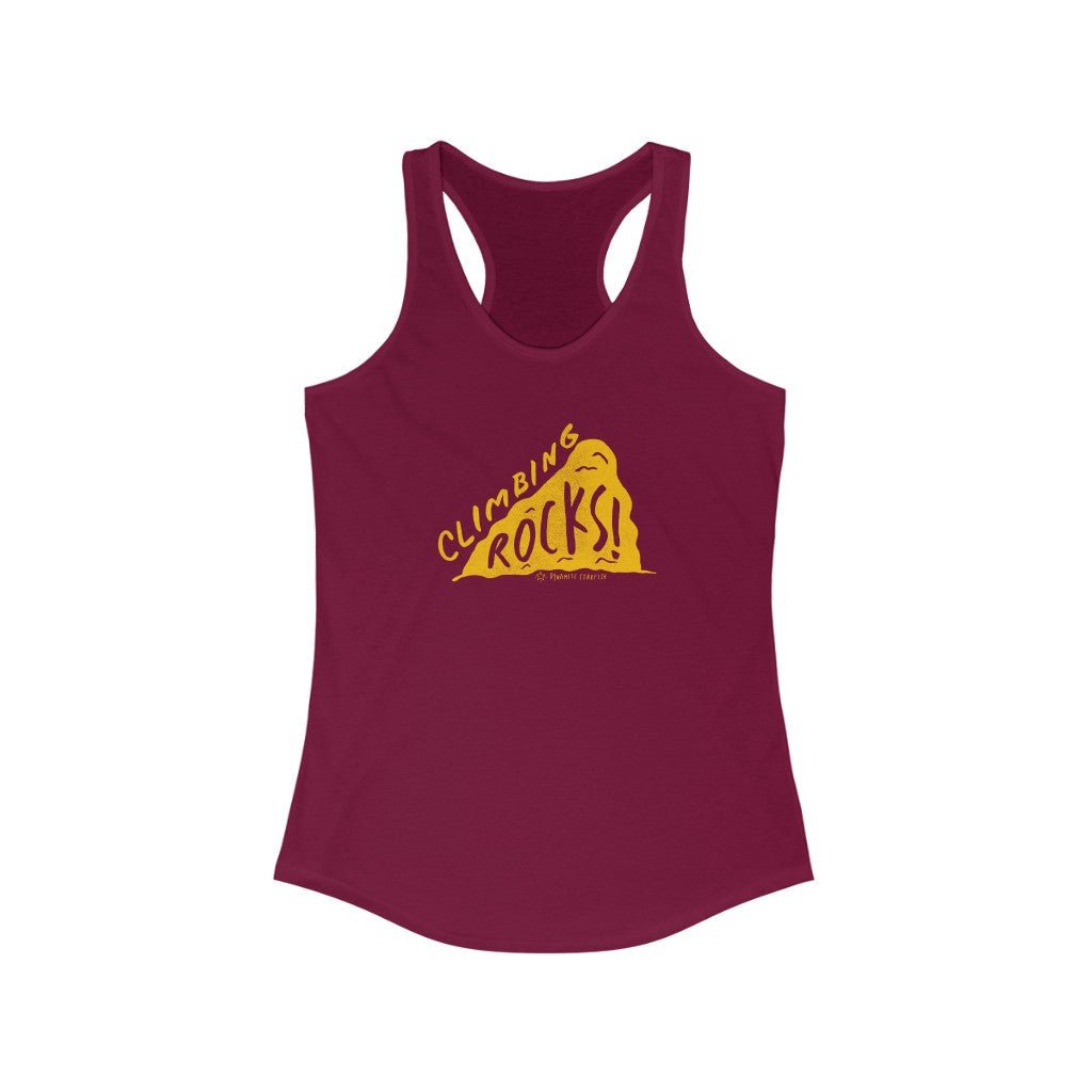 rock climbing t-shirts gifts - Women's Tank Tops-Climbing Rocks! — Women's Racerback Tank - Dynamite Starfish - gift for climber