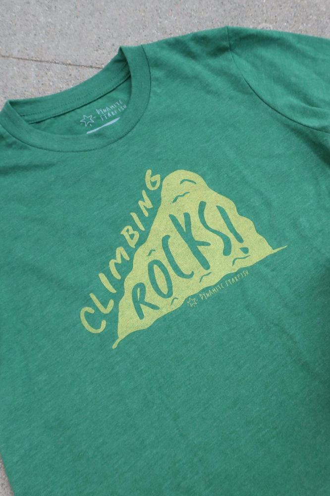 rock climbing t-shirts gifts - Youth T-Shirts-Climbing Rocks! | Youth Kid's Rock Climbing T-Shirt - Dynamite Starfish - gift for climber