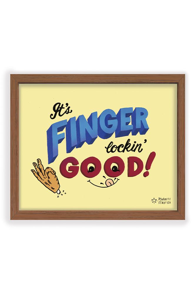 rock climbing t-shirts gifts - Art prints-Finger Lockin' Good — 8x10" Art Print - Dynamite Starfish - gift for climber