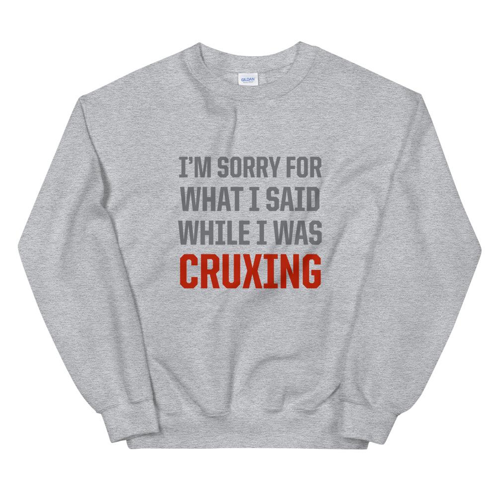 rock climbing t-shirts gifts - Unisex Sweatshirts-Sorry Cruxing — Unisex Sweatshirt - Dynamite Starfish - gift for climber