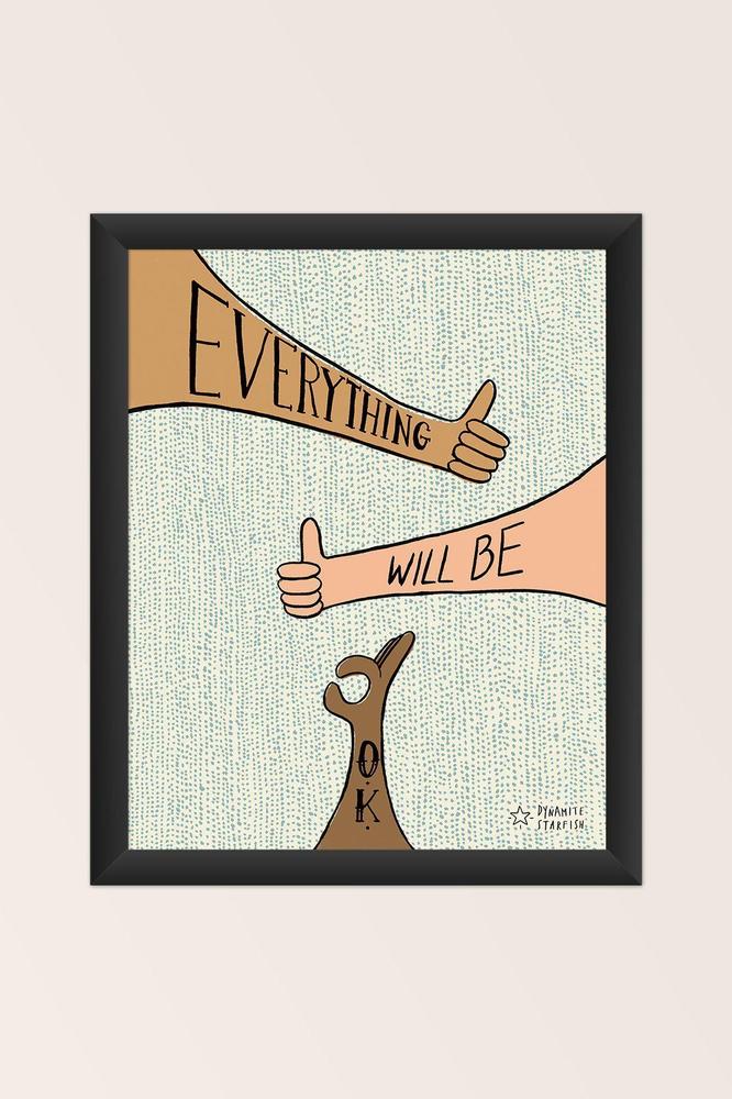 rock climbing t-shirts gifts - Art prints-Everything Will Be O.K. — 8x10" Art Print - Dynamite Starfish - gift for climber