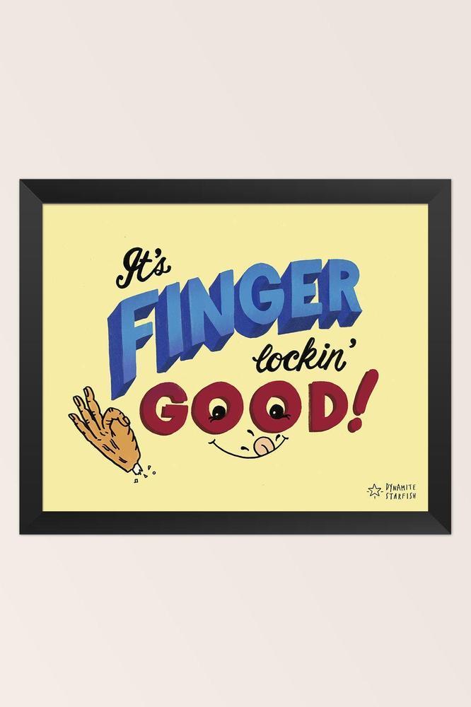 rock climbing t-shirts gifts - Art prints-Finger Lockin' Good — 8x10" Art Print - Dynamite Starfish - gift for climber