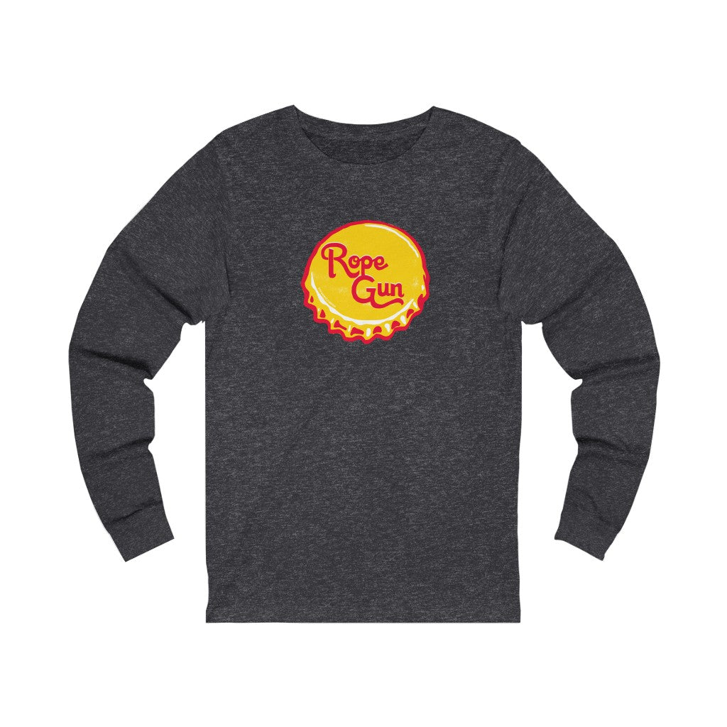 rock climbing t-shirts gifts - Unisex Long-sleeves-Rope Gun — Unisex Long Sleeve T-Shirt - Dynamite Starfish - gift for climber