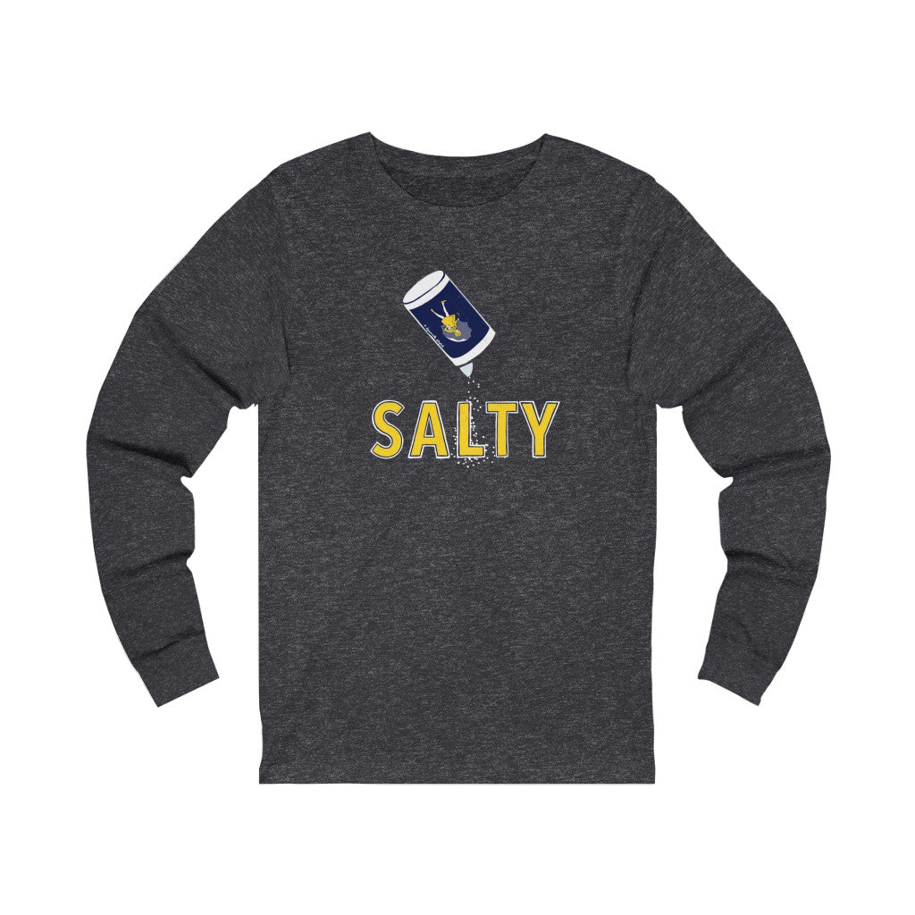 rock climbing t-shirts gifts - Unisex Long-sleeves-Salty — Unisex Jersey Long Sleeve Tee - Dynamite Starfish - gift for climber