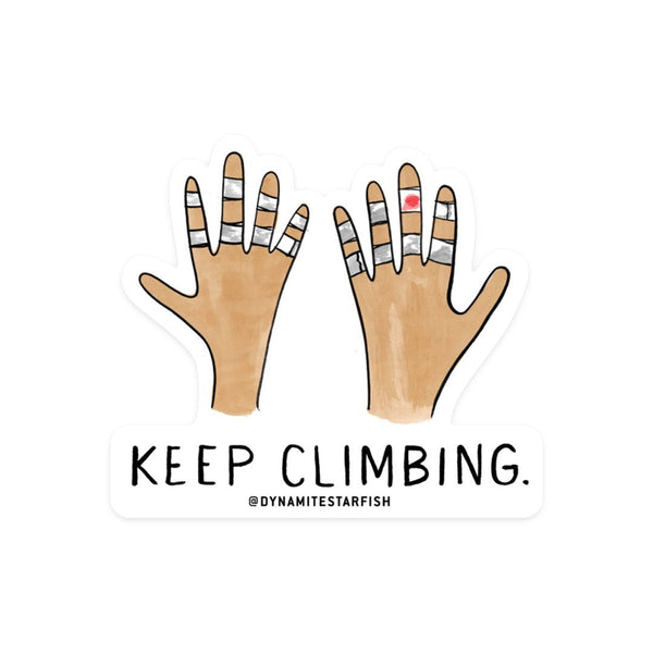 Keep Climbing  Rock Climb Sticker - Dynamite Starfish